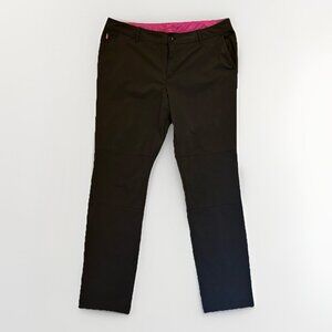 Eddie Bauer Women's Chino Pants Size 14 Black Lightweight Stretch Pockets EUC